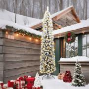 vidaXL Konstgjord julgran Grön 240 cm PVC och stål och plast