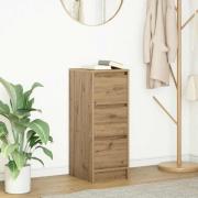 vidaXL Skänk hantverksmässig ek 29,5x34x76 cm konstruerat trä