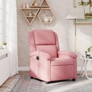 vidaXL Reclinerfåtölj rosa sammet