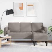 vidaXL Soffset Taupe 173 x 131 x 67 cm tyg