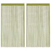 vidaXL Trådgardiner 2 st 140x250 cm grön