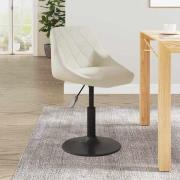 vidaXL Matstol gräddvit sammet