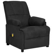 vidaXL Massagefåtölj svart mikrofibertyg