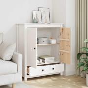 vidaXL Skänk vit 83x41,5x100 cm massiv furu