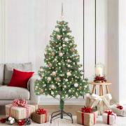 vidaXL Julgran med 300 LED-lampor med stativ Grön 180 cm PVC