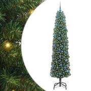 vidaXL Konstgjord julgran Grön 240 cm PVC och stål och plast