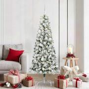 vidaXL Plast Hingad Julgran med LED -remsljus 180 cm PVC