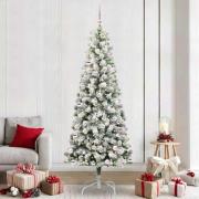 vidaXL Plast Hingad Julgran med LED -remsljus 240 cm PVC