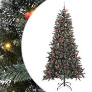 vidaXL Konstgjord julgran med 300 LED-lampor Grön 114 x 114 x 210 cm