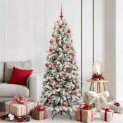 vidaXL Konstgjord julgran Vit 73 x 73 x 180 cm PVC, Plast, Stål och PE