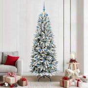 vidaXL Konstgjord julgran Vit 210 cm PVC, Plast, Stål och PE