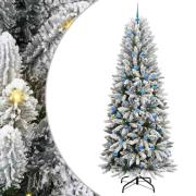 vidaXL Konstgjord julgran Vit 93 x 93 x 240 cm PVC, Plast, Stål och PE