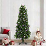 vidaXL Julgran med 300 LED-lampor med stativ Grön 240 cm PE
