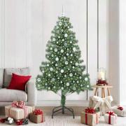 vidaXL Julgran med 300 LED-lampor med stativ Grön 210 cm PVC