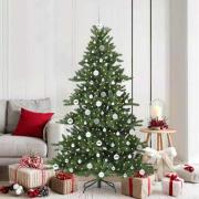 vidaXL Plast Hingad Julgran med 300 LED-lampor med stativ 180 cm PVC