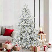 vidaXL Plast Hingad Julgran med 300 LED-lampor med stativ 180 cm PVC
