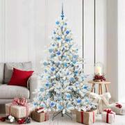 vidaXL Plast Hingad Julgran med 300 LED-lampor med stativ 180 cm PVC