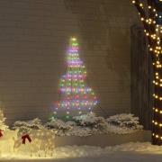 vidaXL LED Julgran med 112 LED-lampor Flerfärgsdesign 182 cm Metall