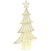 vidaXL Julgran med 160 LED-lampor Varmvit 150 cm PET