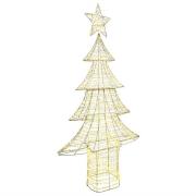 vidaXL Julgran med 240 LED-lampor Varmvit 180 cm PET