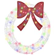 vidaXL Krans med 60 LED-lampor Flerfärgsdesign 75 cm Akryl