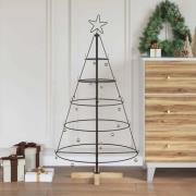 vidaXL Julcone-träd med stativ Svart 125 cm Stål