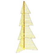 vidaXL Julgran med 160 LED-lampor Varmvit 150 cm PET