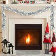 vidaXL Julkulagirland Silver 186 cm Polystyren