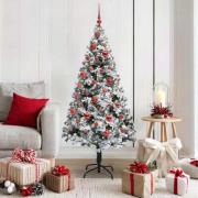 vidaXL Konstgjord julgran Grön 150 cm PVC och Stål och Plast