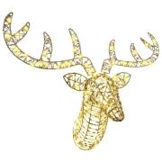 vidaXL Ren Pull Släde med 140 LED-lampor Varmvit 60 cm PET