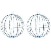 vidaXL Ball med 320 LED-lampor 2 pcs Kallvit 50 cm Metall