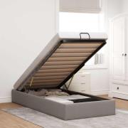 vidaXL Ottoman sängram utan madrass taupe 80x200 cm tyg