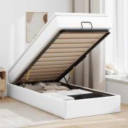 vidaXL Ottoman sängram med madrass vit 90x190 cm konstläder