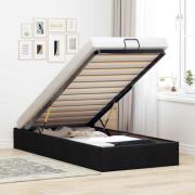 vidaXL Ottoman sängram utan madrass svart 80x200 cm tyg