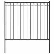 vidaXL Trädgårdsstaket stål 1,81x1,5 m svart