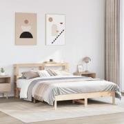 vidaXL Sängram utan madrass 140x190 cm massiv furu