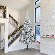 vidaXL Julgransprydnad Set XXL 3 pcs Silver Plast