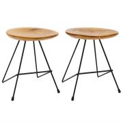 vidaXL Pallar 2 st massiv teak