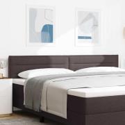 vidaXL LED huvuddyna med LED-ljusslingor Mörkbrun 200 cm tyg