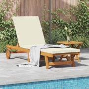 vidaXL Solstol Reclining Brun 63 x 199 x 85cm Massivt akaciaträ