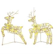 vidaXL LED Renar med 40 LED-lampor 2 pcs Varmvit PET