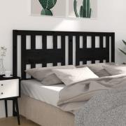 vidaXL Sänggavel svart 166x4x100 cm massiv furu
