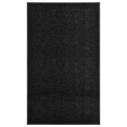 vidaXL Dörrmatta tvättbar svart 90x150 cm