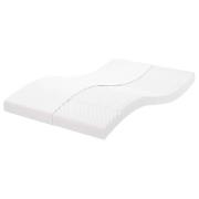 vidaXL Skummadrass vit 140x220 cm 7-zoner hårdhet 20 ILD