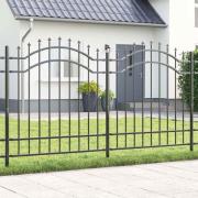 vidaXL Trädgårdsstängsel Grå 240 x 215 cm Pulverlackerad stål