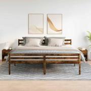 vidaXL Sängbord 2 st med låda rökfärgad ek 39x28x41 cm