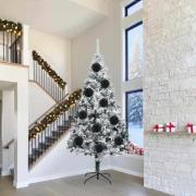 vidaXL Julprydnad Set 3 pcs Svart Plast