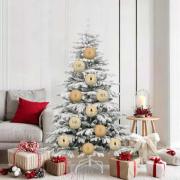 vidaXL Julprydnad Set 9 pcs Guld