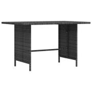 vidaXL Trädgårdsbord grå 110x70x65cm konstrotting