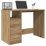 vidaXL Skrivbord artisan ek 102x76x50 cm konstruerat trä